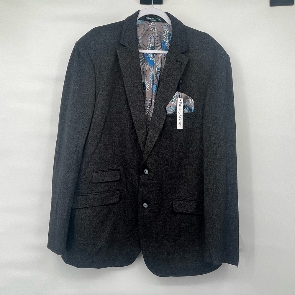 Paisley and Gray NWT Nordstrom gray houndstooth paisley print lined blazer